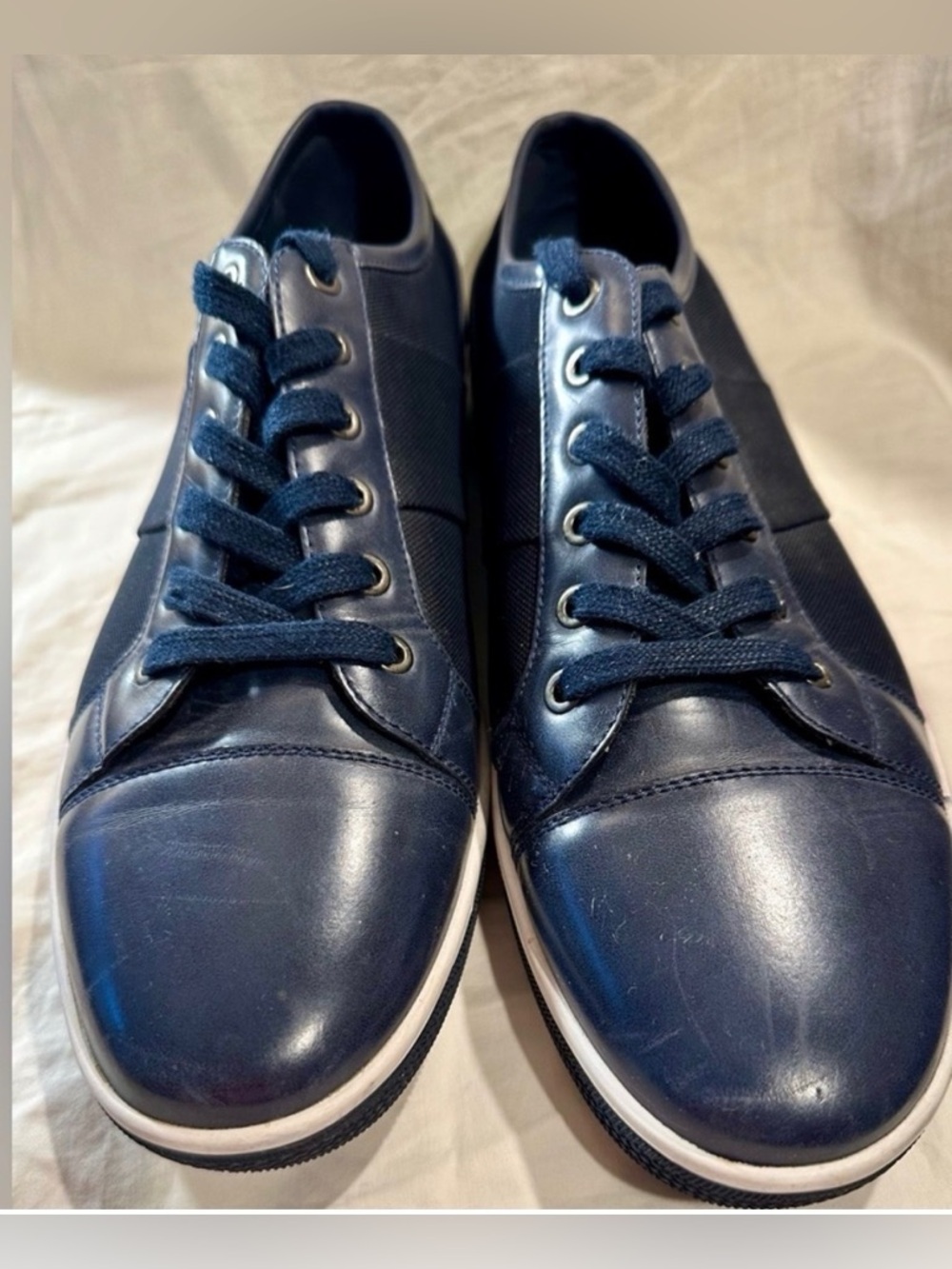 Zanzara Lace up navy sneakers in navy.Men’s size 12 shoes
